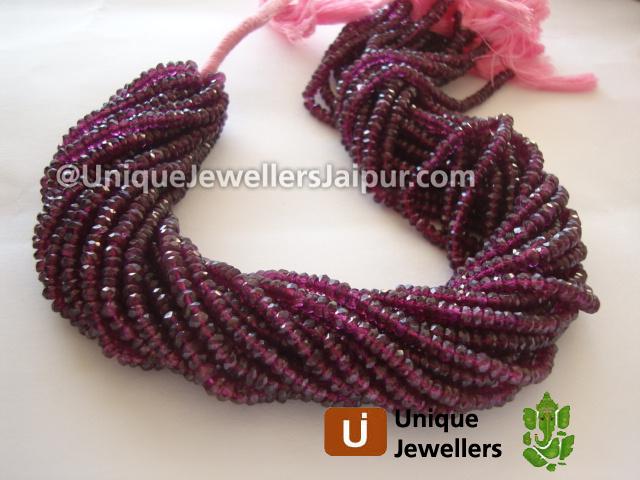 Rhodolite Faceted Roundelle Beads